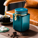 Sealed Storage Jar Coffee Bean Organizer Milk Powder Tea Food Cans (Green) Newly