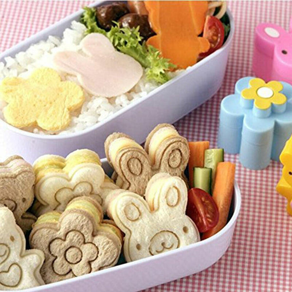 3x Mini Sandwich Cutters Shapes For Kids Plastic Bento Sandwich Cutters Molds ne