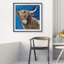 Handmade DIY Full Round Drill Diamond Painting 5D Color Cattle Poster Kit
