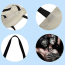 Horror Printed Shoulder Shopping Bag Casual Large Tote Handbag (40*40cm)