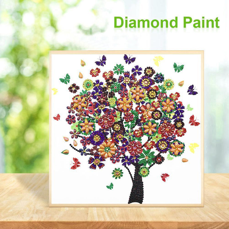 5D DIY Special Shaped Diamond Painting Butterfly Tree Embroidery Kits Home Decor
