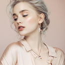 4pcs/set Christmas Elk Necklace Rings Bracelet Earrings Festival Jewelry Gift