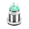 12mm 3V Waterproof Metal Button Auto-Reset Switch with LED Light(Green)