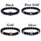 Yoga Rope Mens Cuff Bangles Crown Bracelets Steel Titanium Beaded Bracelet