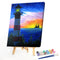 Evening Lighthouse Oil Paint By Numbers DIY Handpainted Canvas Home Decorations
