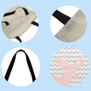 Deer Printed Shoulder Shopping Bag Casual Large Tote Handbag (40*40cm)