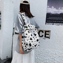 Cow Print School Bags for Women Girls Large Capacity Backpack Casual Bagpacks