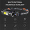 LED COB Headlamp Flashlight USB Rechargeable Mini Magnet Outdoor Headlight