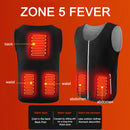 #A USB Smart Heated Vest Women Men Electric Heated Jacket Winter Warm Clothes M-