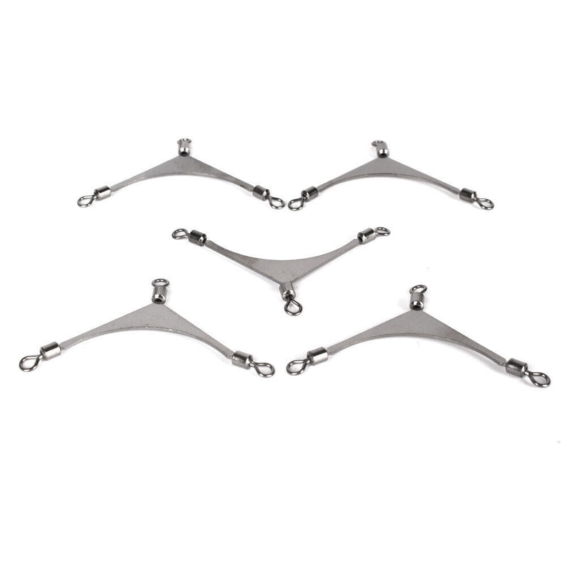 10pcs/lot American 3 Way Fishing Jig Head Swivels Rolling Pole Fishing Connector