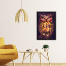 11CT Printed Full Cross Stitch DIY Glitter Owl Hand Painting Room Decoration Kit