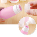 Silicone Refillable Bottle Makeup Liquid Travel Container(Pink)(80ml)