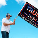 150x90cm Take America Back Flag w/ Buttonholes Polyester 2024 Banner Decor