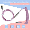 Type-C to USB Cable Mechanical Keyboard Aviation Connector Spiral Aviator Wire