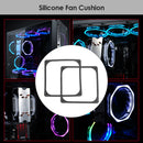 2x Shock Absorption Anti Vibration Silicone Gasket for PC Case Fan 120x120mm