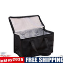 Portable Drink Beer Foil Insulation Cooler Bag Lunch Thermal Pack (Black S)