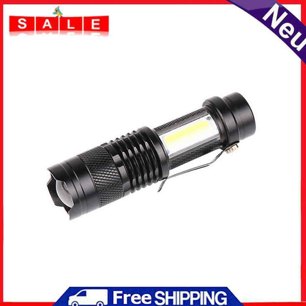 Mini LED Flashlights Outdoor COB LED Hiking Camping Fishing Zoom Hand Pocket