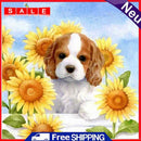 5D Diamond Painting Puppy Sunflower Full Round Drill Mosaic DIY Rhinestone Arts