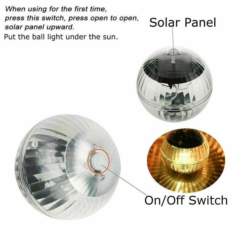 Colorful Solar Water Drift Lights Waterproof LED Lamp for Garden Pendant Supply