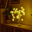 LED Rose Flower Tree Light Fairy Table Ornament Lamp Wedding Decor (White) Newly