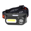 Flashlight Head Lamp USB Rechargeable COB LED Glare Headlight Fishing Lighting