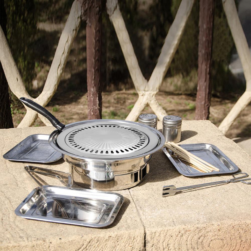 Barbecue Grill Pan Non-Stick Smokeless Gas Stove Plate Household Roasting Gadget