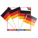 Mini Germany Toothpick Flags Decors - Food Picks Card with Double-sided Pri