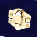 Small Jewelry Box Glass Cover Ring Storage Box Earring Display Case (Blue)