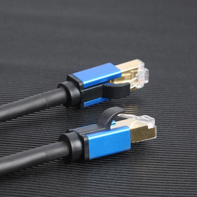 Cat8 Ethenet Cable RJ45 STP 26AWG LAN Cable Blue for Router Modem PC (0.5m)