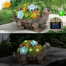 Tortoise Solar Lamp Outdoor Garden Ornaments Animals LED Decor Z5L8 Lamps F5T8