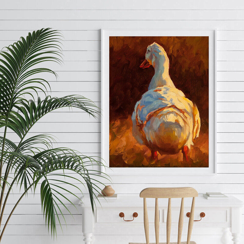 Oil Paint Chicken And Duck By Numbers Coloring Picture Digital Drawing