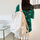 Casual Fashion Backpacks College Schoolbag Student School Bag Flower Prints Gift