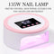 Nail Quick Dryer Detachable Base Nail Lamp Curing Gel Nail Polish (US Pink)