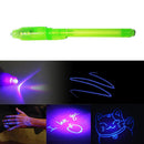 2 in 1 Luminous Light Invisible Ink Pen UV Kids Drawing Magic Pens (Green) Newly