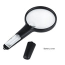 Handheld Magnifying Glass Optical Glass Lens with 4 LED Illuminated Magnifier