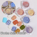 Art Decoration Sand Pigment Knit Weave Design Woolen Nails Powder Glitter Dust