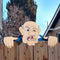 Garden Illustration Fence Decoration Wood Old Man/Lady Yard Art Sign (A) Newly