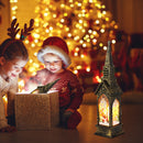 Christmas Lantern Wind Lights Fireplace Plastic Desk Night Light (Santa) Newly