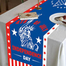 4th of July Table Runner Independence Day Tablecloth American Decor Flag G1M6