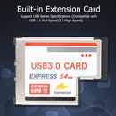 54mm to Dual 2 USB 3.0 Converter Express Card NEC Adapter for Windows XP/Vista/7