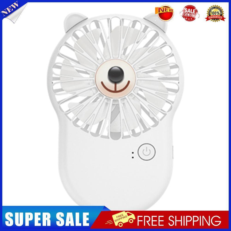 Mini Electric Handheld Fan Portable USB Charging Fans for Students (White)