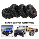 #A 4PCS RC Off-Road Buggy Tires Truck Car Hex Hub Beadlock Rubber Wheel Rims Tir