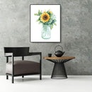 Painting By Numbers DIY Sunflower Canvas Oil Art Picture for Home Wall Decor Kit
