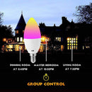 E14 Dimmable RGBW LED Smart WiFi Light Bulb Works with Alexa Google Assistant