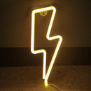 Flash Shaped Neon Lights USB Battery Operated Hanging Lamp (Warm Light) Newly