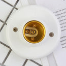 Matefield 220V E27 hallway lamp holder, round, base white