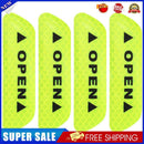 4pcs Car OPEN Reflective Tapes Warning Mark Open Car Door Stickers (Green)