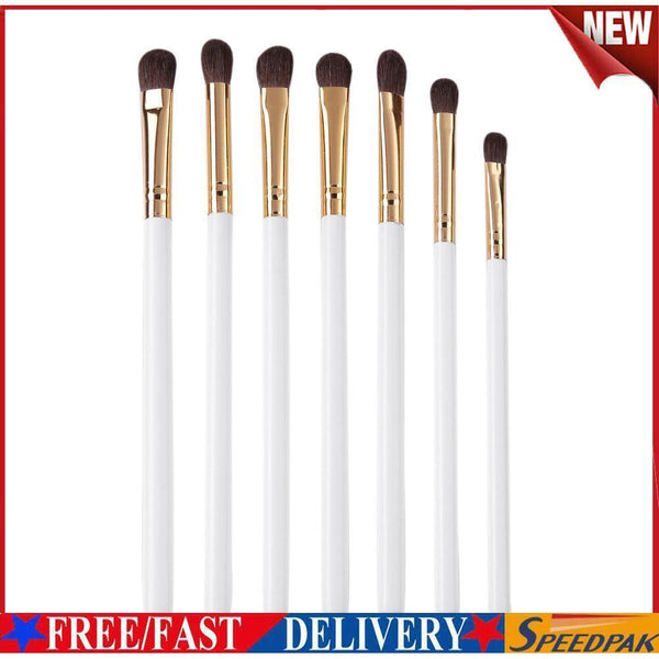 7pcs Soft Hair Wood Handle Eyeshadow Brush Cosmetics Makeup Brushes Set (F) #F