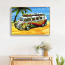 #A Bus by the Beach Diamond Painting Kits Full Square Drill Home Wall Art Decor