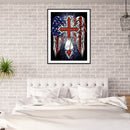 5D Diamond Painting DIY Cross Wings Full Round Drill Independence Day Art Crafts